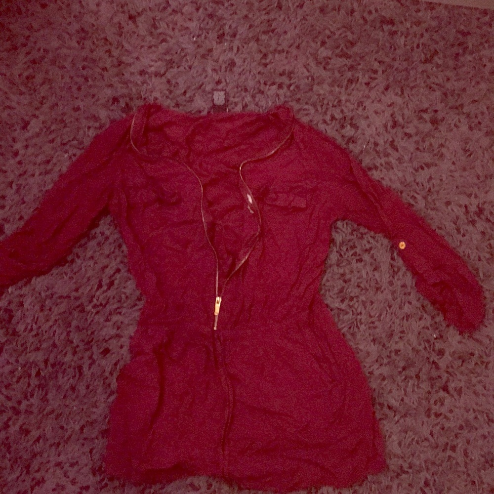 Burgundy romper